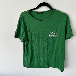 Zara green S/S t shirt size L